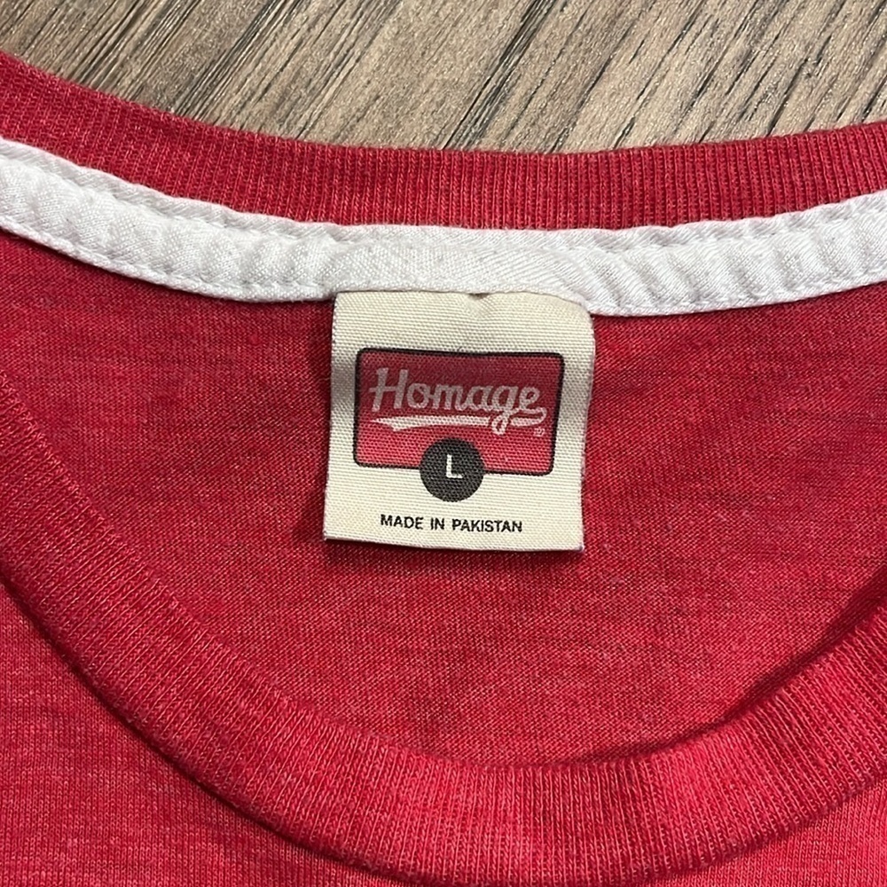 HOMAGE | basic red tee, size large - Picture 3 of 5